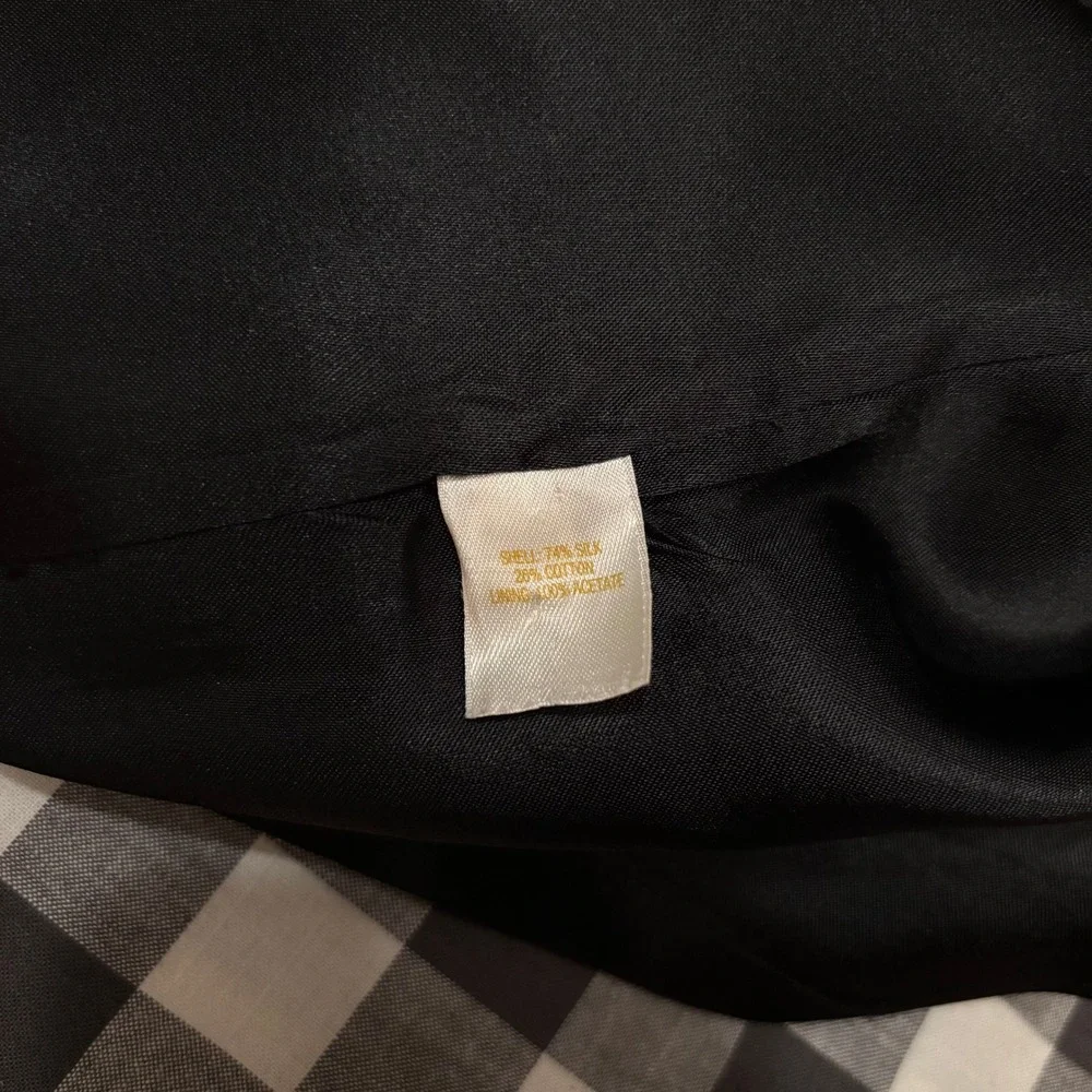 Kate Spade New York Black Silk Cotton‎ Bow Waist Cocktail Dress Size 8 Gold Zip